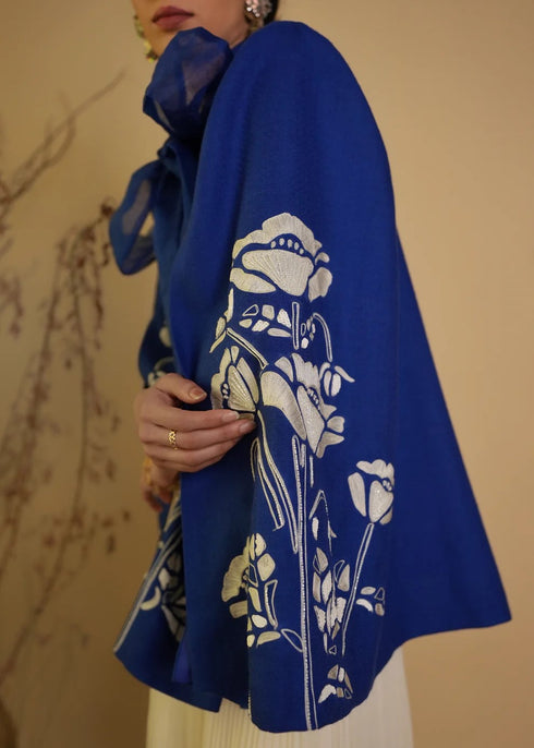 Split Sleeve Jacket with Floral Pattern